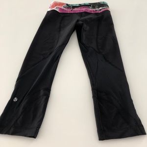 Lululemon Black Leggings with Floral